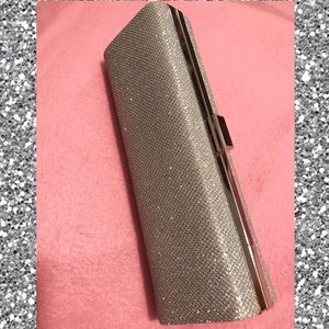 🇨🇦 NWOT Le Chateau Sparkly Silver Clutch